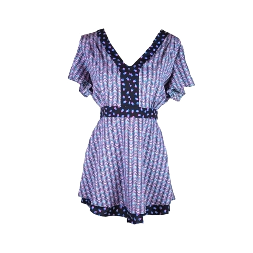 Flattering Maternity Top Blue Multi Print